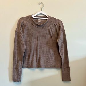 CALIA Diamond Mesh Long Sleeve Shirt